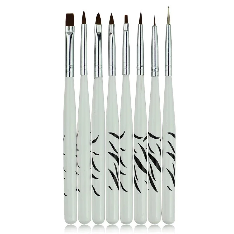 8 шт. ногтей Инструменты Кисть масла Профессиональный Nail Книги по искусству