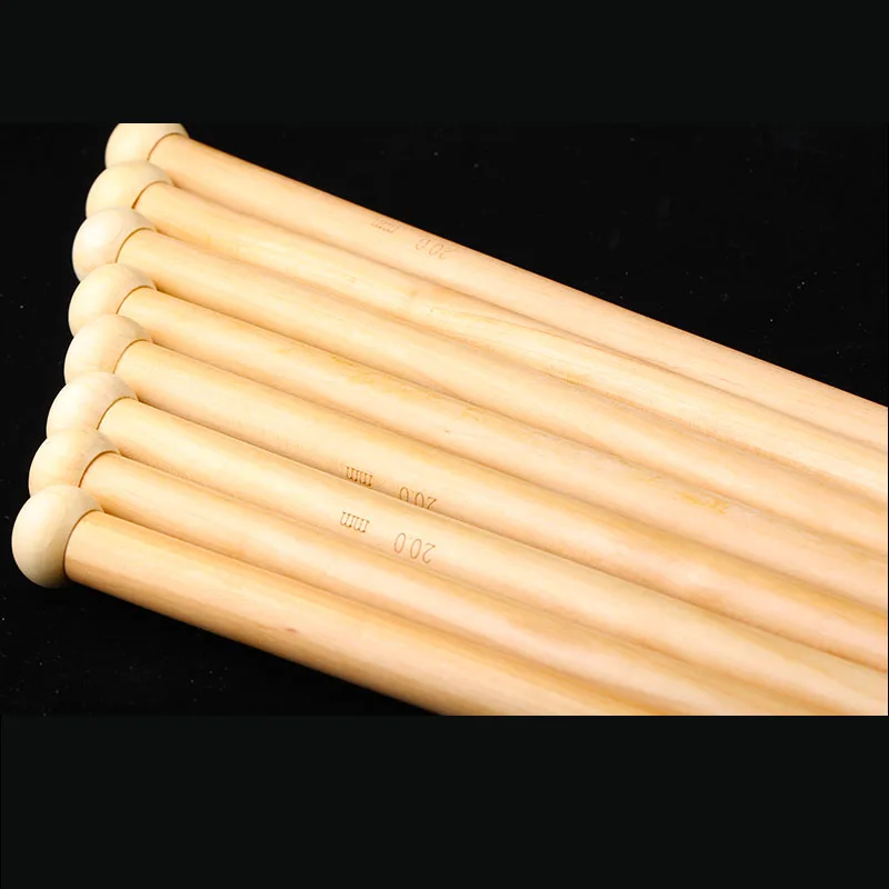 Бамбуковая игла для вязания 20 мм одиночная Высококачественная деревянная
