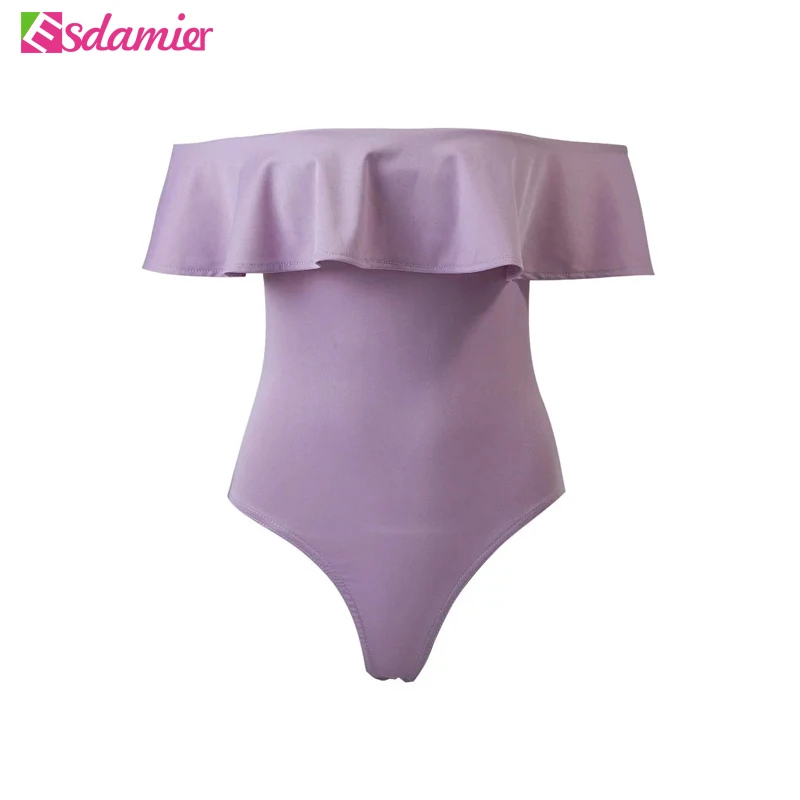 Новый Модный тонкий топ с оборками для тела Женский сексуальный гимнастический