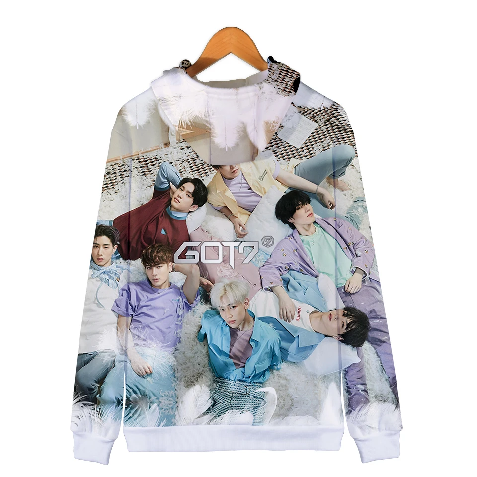 

3D GOT7 Present YOU Funny Zipper Hoodies Cool Popular Hot Sale Autumn/Winter Plus Size Hooides Sweatshirts Zippers