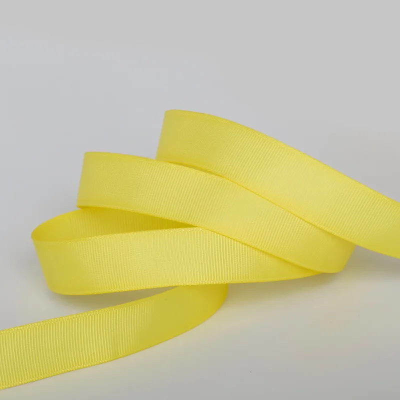 Yellow 5 ярдов/партия, 7 мм, 10 мм, 15 мм, 20 мм, 25 мм, 38 мм, корсажная лента для свадебной вечеринки, Рождественская лента, подарочная упаковка, сделай сам, бант, ремесло - Цвет: Yellow