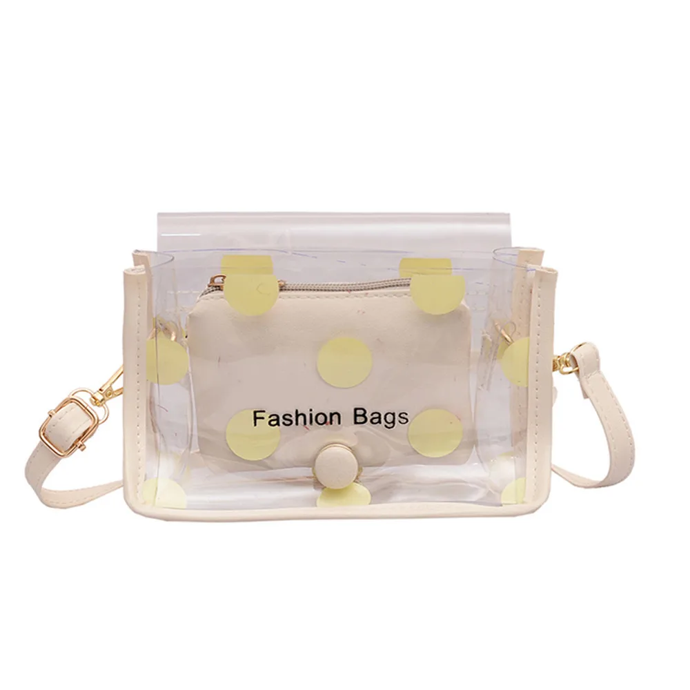 Месседжер сумка почтальона на одной лямке Женская пластиковые прозрачные
