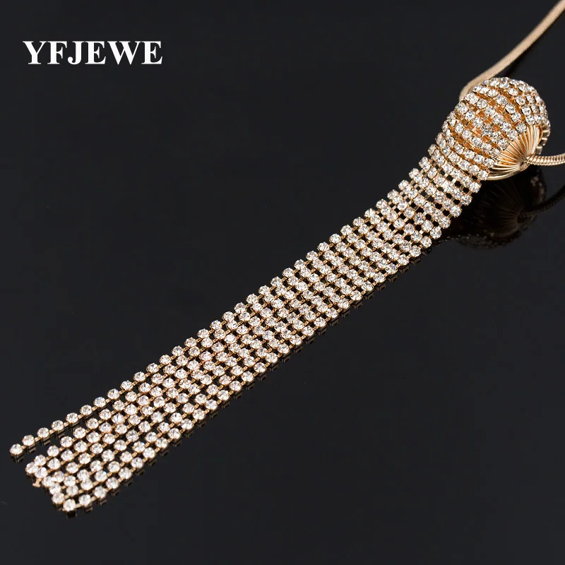 Женское Ожерелье свитер YFJEWE длинное ожерелье с круглыми шариками и кулонами в