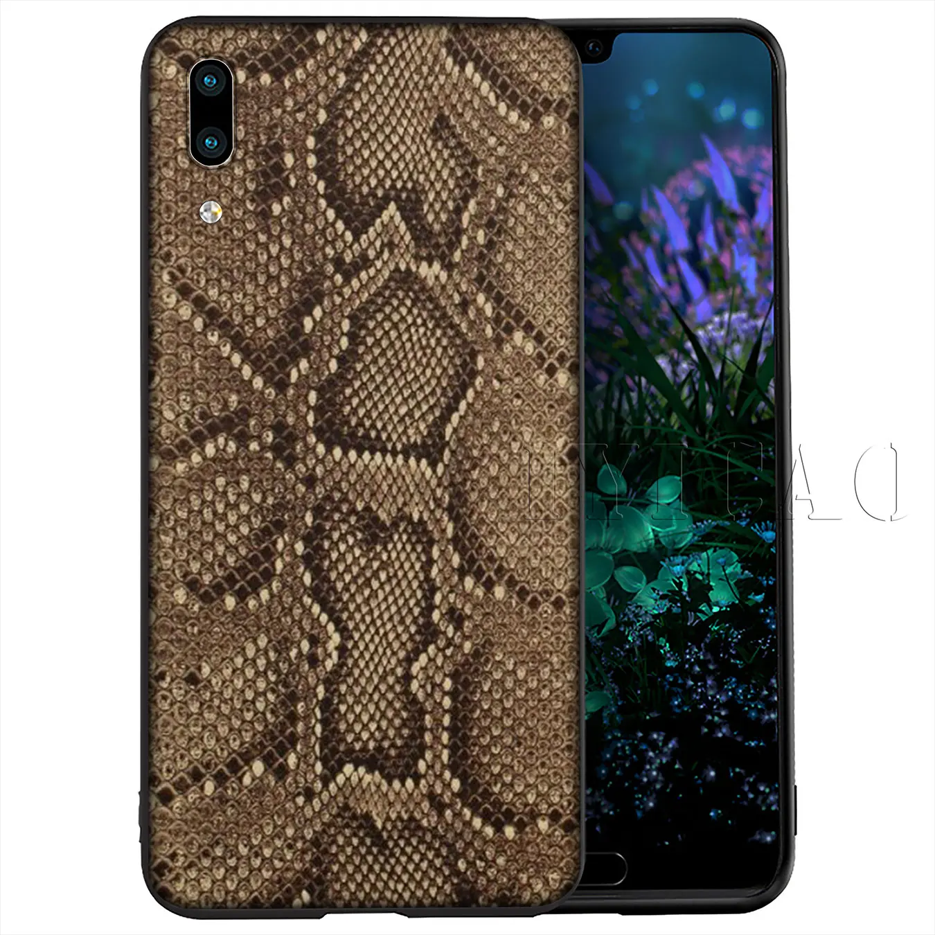 IYICAO Snake Skin DIY Leopard Drawing Soft Case for Huawei Y9 Y7 Y6 Prime 2019 Cover Honor 20 8C 8X 8 9 9X 10 Lite 7C 7X 7A Pro |