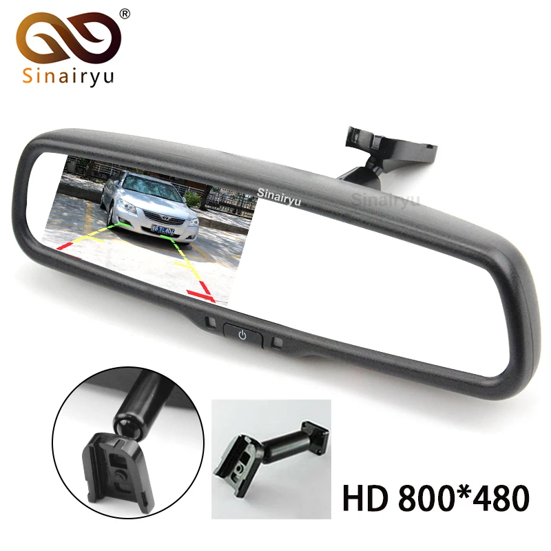 

2019 Special Bracket HD 800*480 4.3 TFT LCD Digital Screen Car Parking Rear View Rearview Mirror Monitor Video Player For Camera
