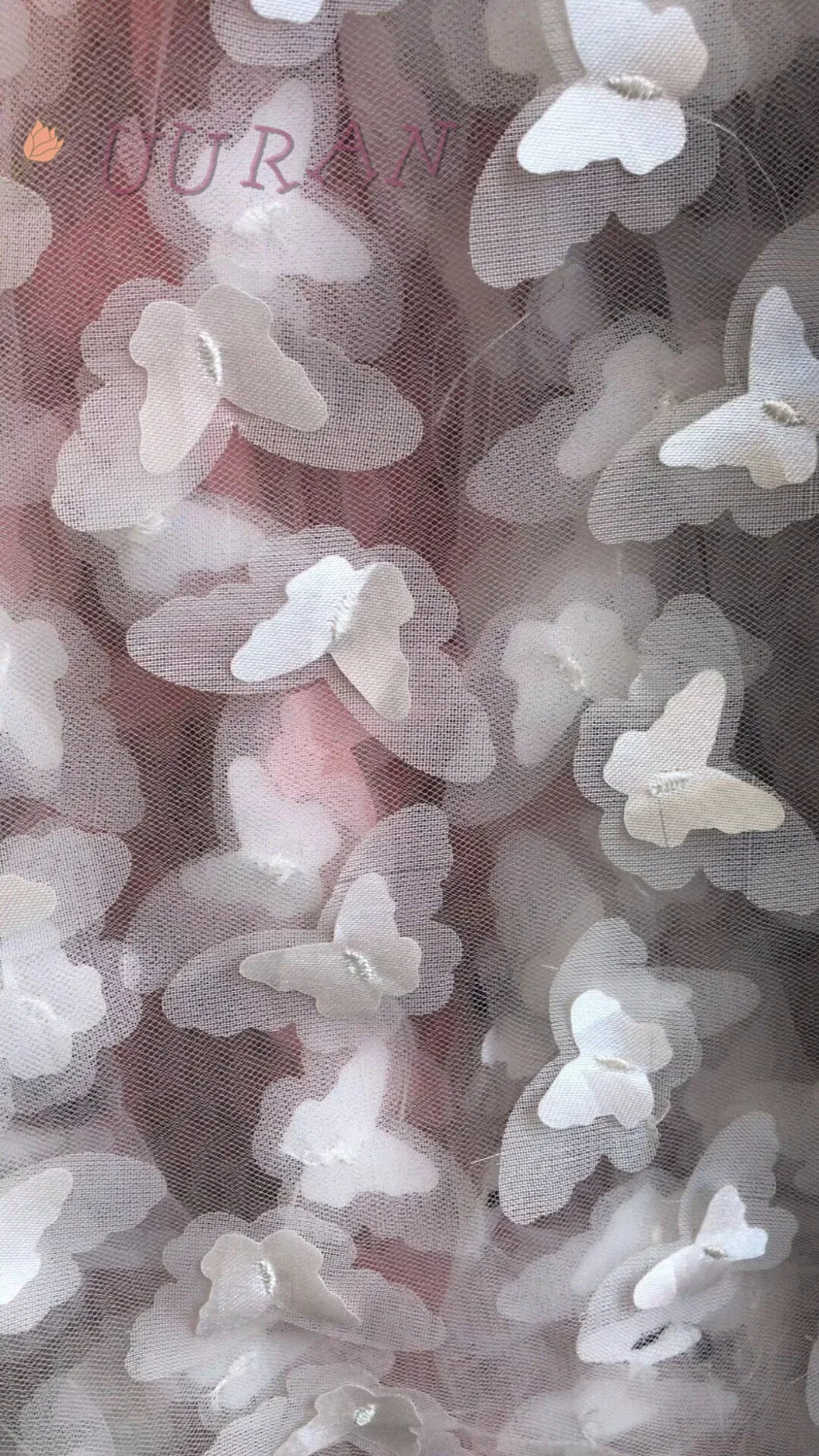 2017 summer New butterfly comfortable lace embroidery cloth African French Tulle flower transparent net Lace Fabric For Wedding | Дом и сад