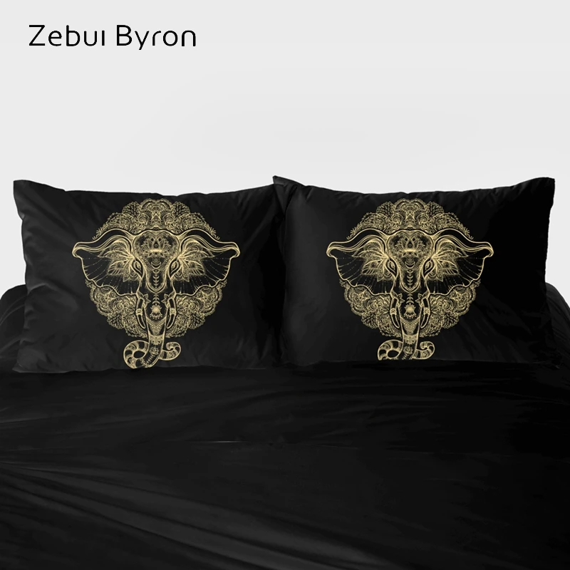 3D Pillow Case Custom 2 PCS Pillowcase 50x70/50x75/50x80 Decorative Cover Bedding Exquisite golden dragonfly drop ship | Дом и сад