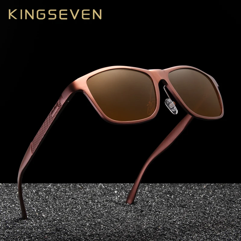 KINGSEVEN Ретро стиль солнцезащитные очки из алюминиево магниевого сплава