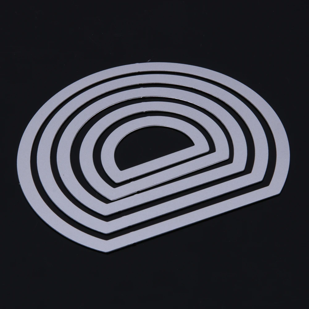 Полукруглые металлические пресс формы в форме Луны для изготовления карт 5 шт.|die