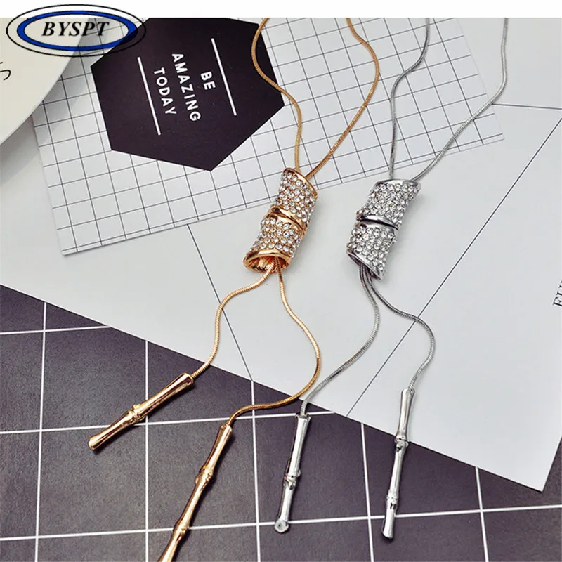 Длинное ожерелье-цепочка со стразами винтажный аксессуар яркое ожерелье |