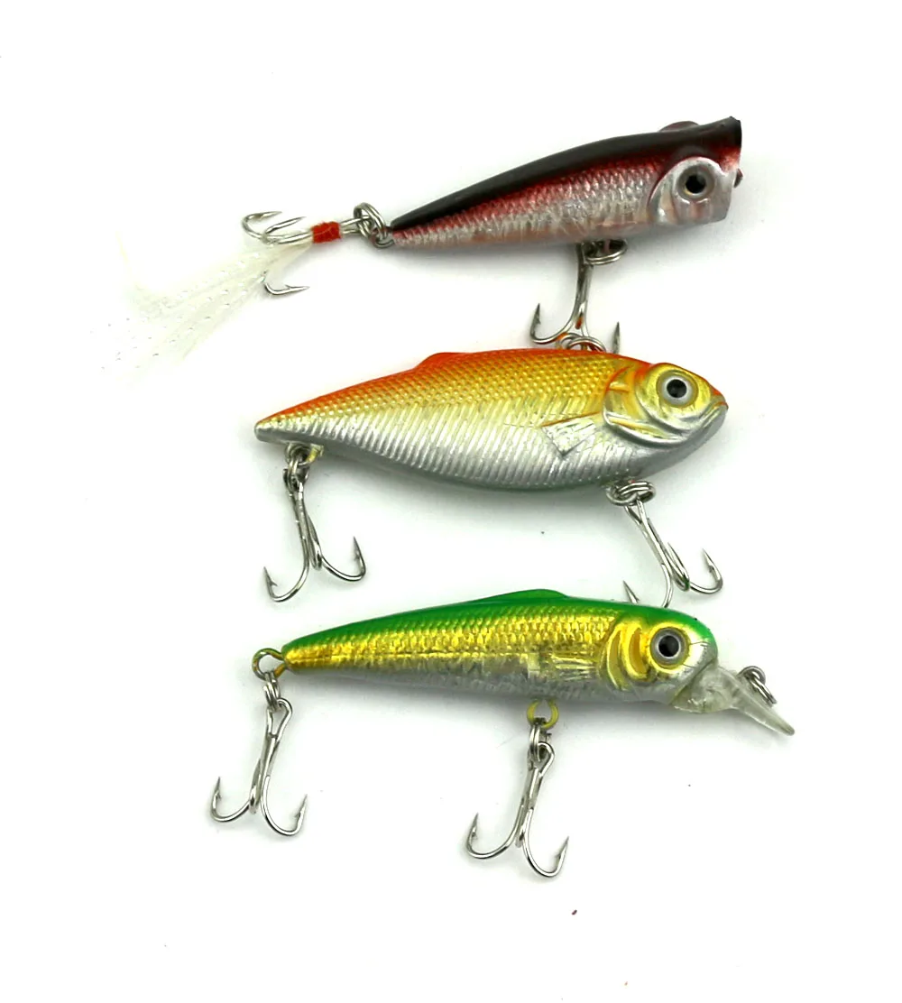 6 шт. набор рыболовных приманок жестких приманок|fishing wobblers|group fishbait fish |