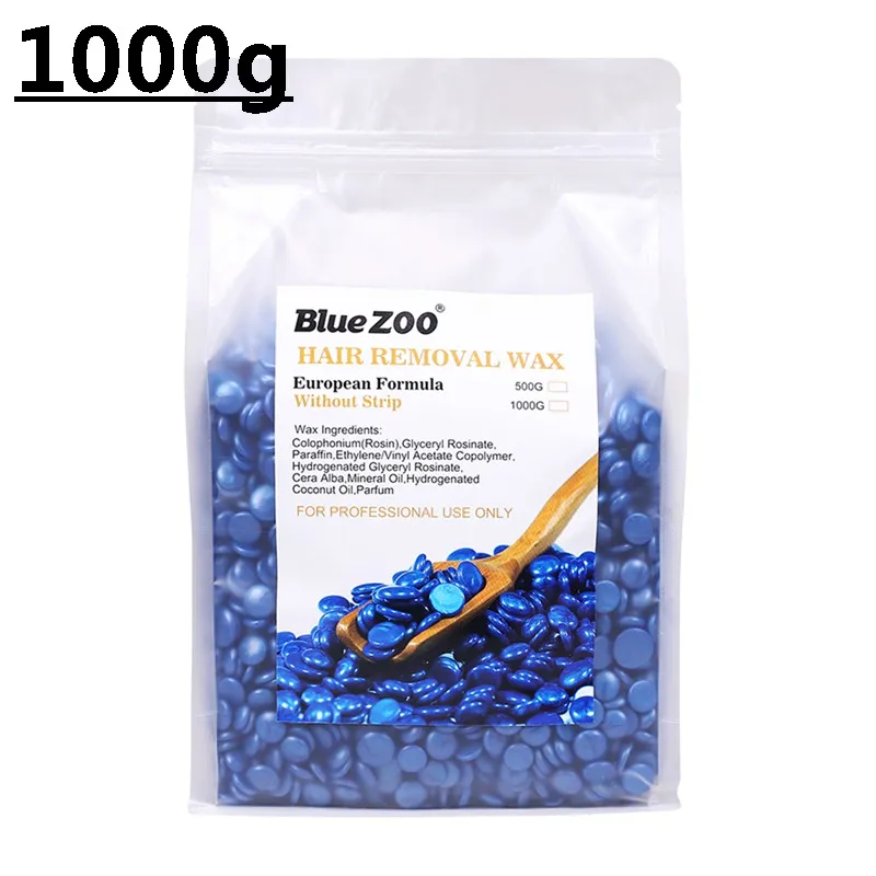1000g Wax Bean 500 г/1000 г восковые бобы для депиляции горячая пленка жесткий воск бобовые гранулы без полосок тело лицо женщины бикини удаление волос инструменты для бобов - Цвет: 1000g Wax Bean