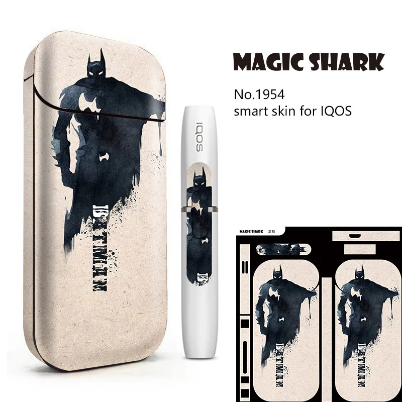 Magic Shark Super Hero Thor Hunk Bat Man E наклейка на сигарету чехол для IQOS 2 4 Plus p|Наклейки