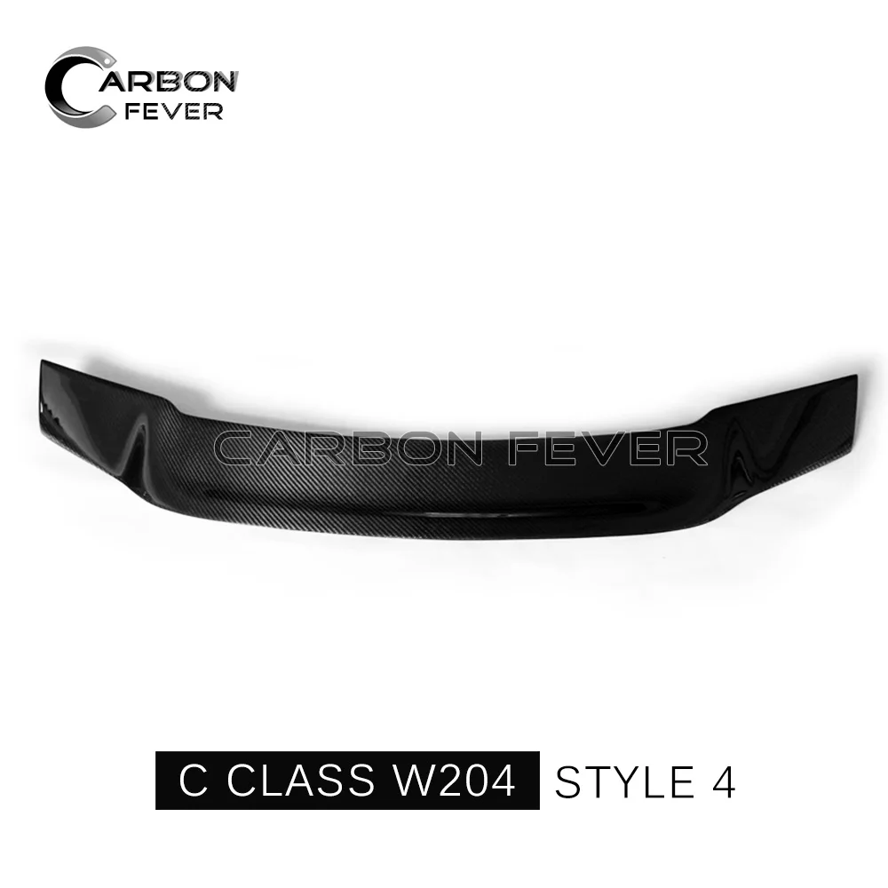 W204 углеродное волокно задний багажник спойлер для Mercedes W204 C class седан 2007- C250 C300 C350
