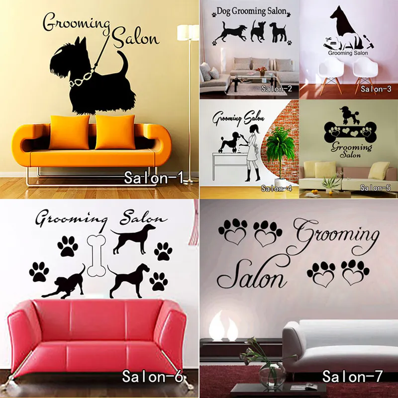 Настенная Виниловая наклейка для ухода за собакой и кошкой|home decor|salon wall stickerswall
