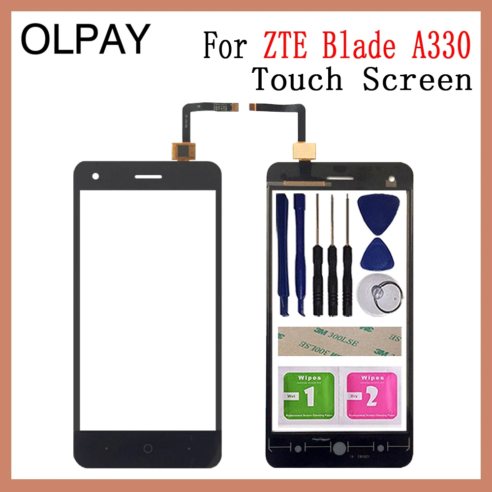 OLPAY 5,0 ''мобильный телефон для zte Blade A330 A 330 сенсорный экран стекло дигитайзер панель объектив сенсор инструменты Бесплатный клей+ салфетки