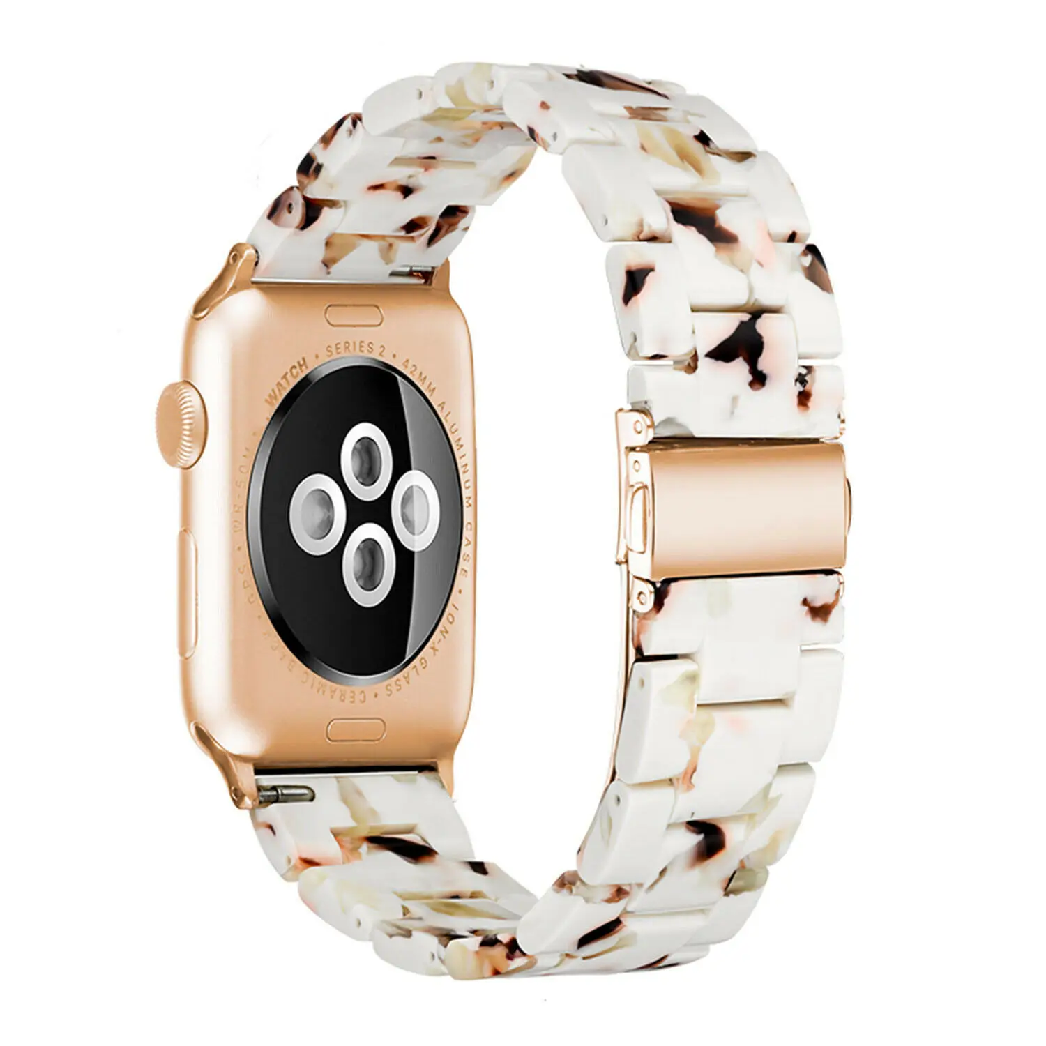 Полимерный ремешок для часов Apple Watch Series 4 3 2 1 ремешок из нержавеющей стали браслет с пряжкой для iWatch Band 38 мм 40 мм 42 мм 44 мм ремешок