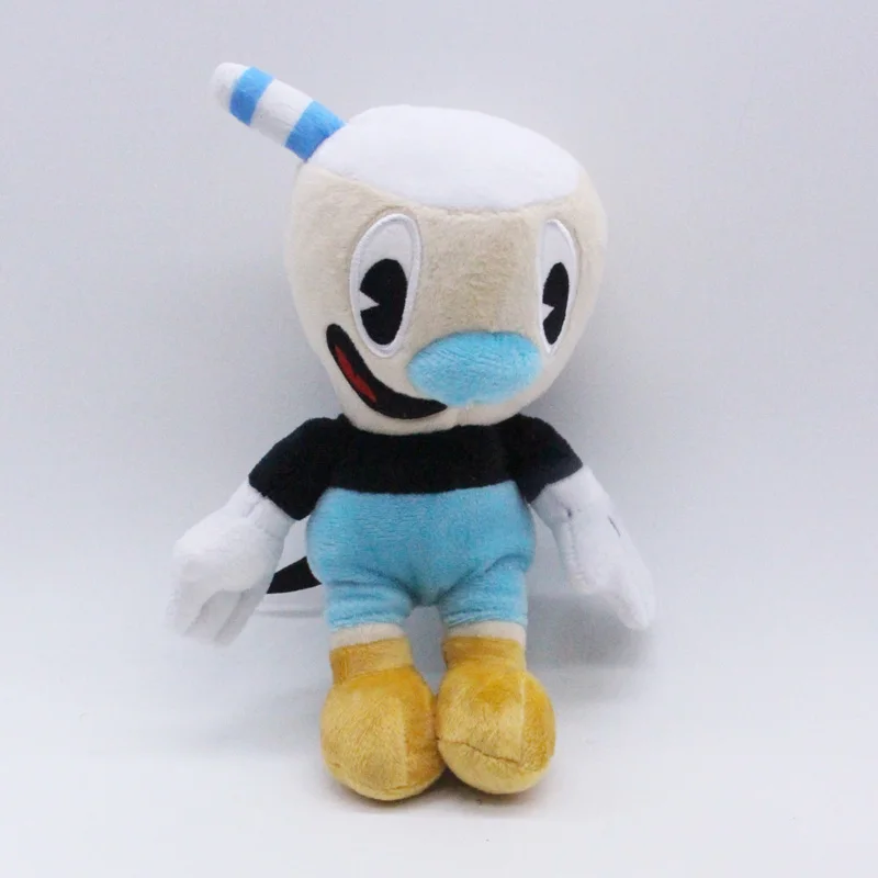 blue 25 см игра Cuphead плюшевые игрушки Mugman плюшевые куклы игрушки для детей - Цвет: blue
