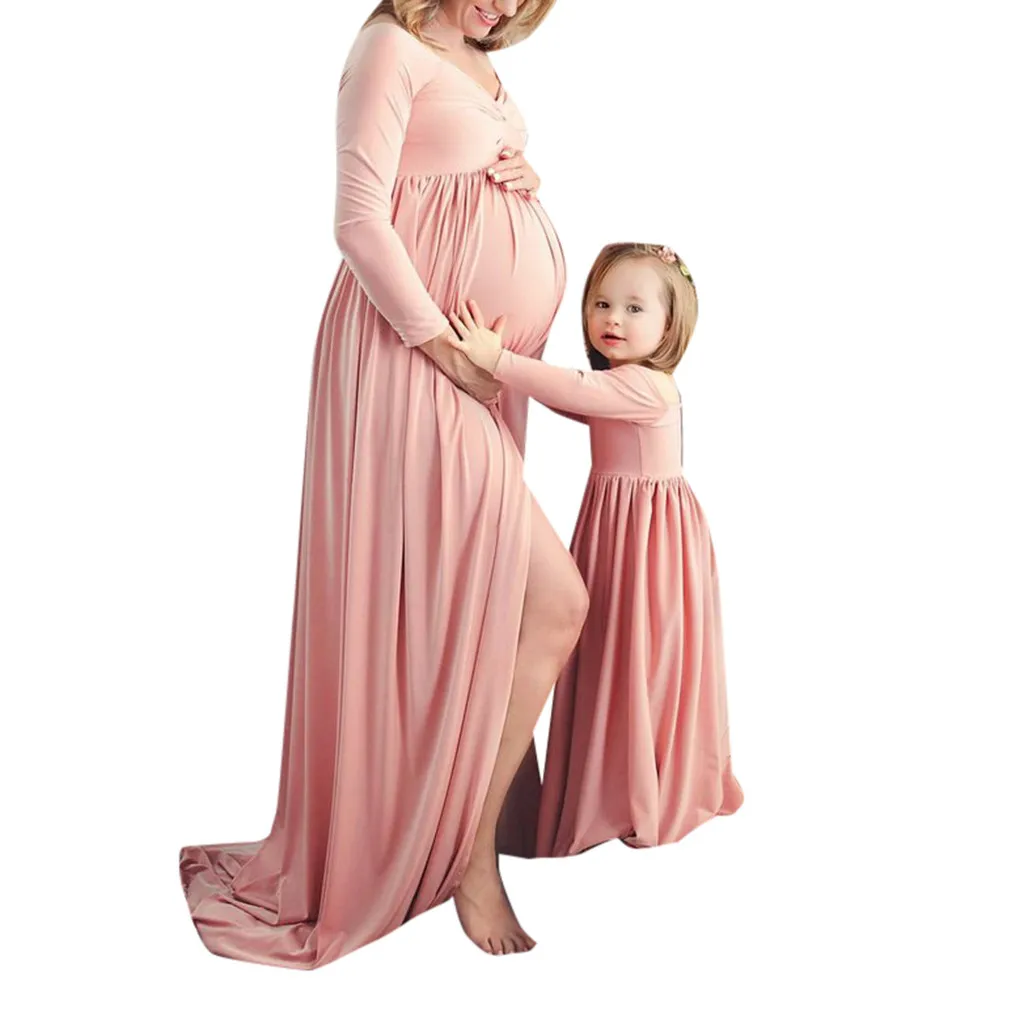Mommy & Me Pregnants сексуальный реквизит для фотосессии с открытыми плечами платье
