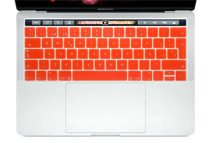 Европейская Испанская версия чехол для клавиатуры для нового MacBook Pro 1" A1706 и Pro 15" A1707 с сенсорной панелью( релиз) протектор