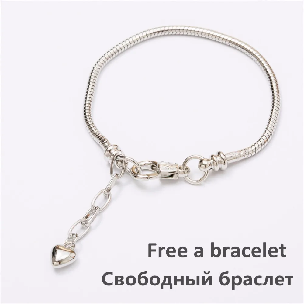 Микс бусин 50 шт./лот, винтажная свободная подвеска с большим отверстием, подходит для браслетов Pandora, самодельные ювелирные изделия, бесплатный Браслет