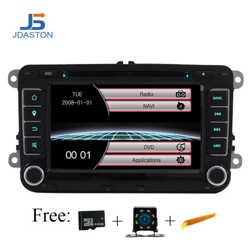 Автомобильный DVD плеер JDASTON 2 din для Skoda Volkswagen VW Passat B6 Polo Golf Touran Sharan Jetta Caddy T5 Tiguan Seat