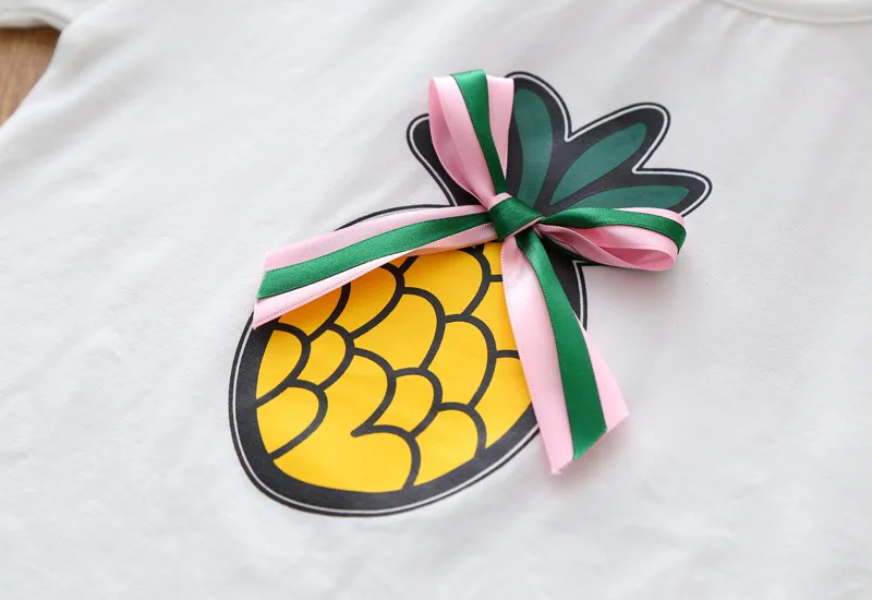 Детский летний костюм новинка одежда для девочек футболка с коротким рукавом и