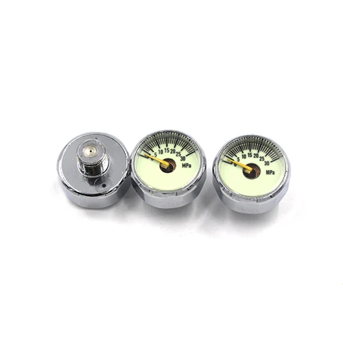 M10 30mpa x 1 PCP Airforce Paintball Airsoft Hand Pump Valve M10x1 High Pressure Gauge 25mm 5mpa 10mpa 20mpa 30mpa 40mpa 1'' Luminous Gauge - Цвет: M10 30mpa x 1