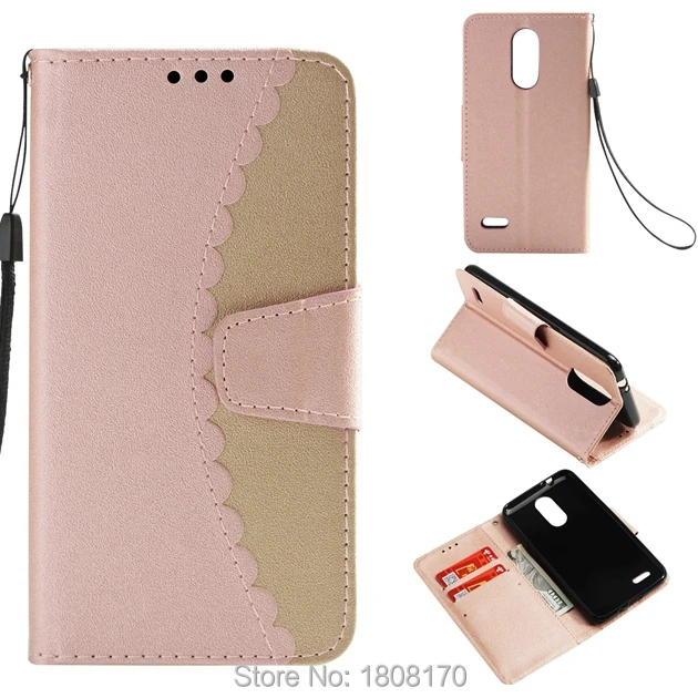 Кожаный чехол кошелек с волнистым ремешком для LG K8 2018 EU K10 Xiaomi 5X Redmi 4A 5A 4X NOTE из ТПУ