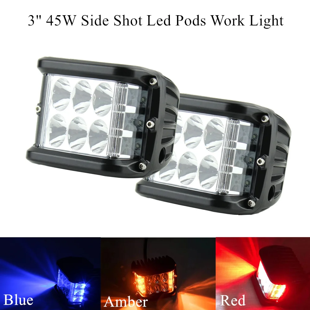 2X45 W 3 бокового кадра Pod Cubes LED's Spot Driving Fog Light Off Road LED lights Bar Монтажный кронштейн для