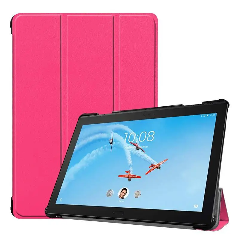 Умный чехол для lenovo Tab P10 TB-X705F 10,1, роскошный флип-чехол с магнитной подставкой, ультра тонкий деловой чехол для планшета - Цвет: Rose
