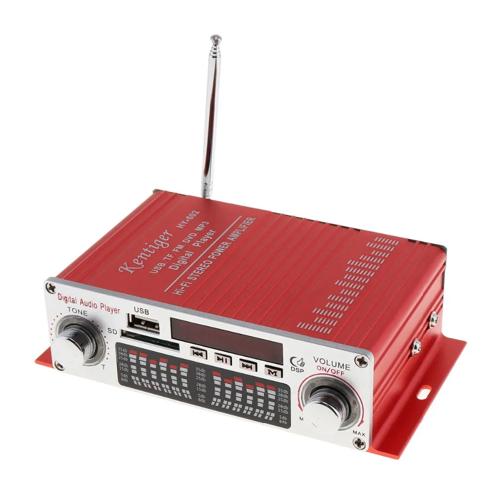Цифровой аудиопроигрыватель Hi Fi 12 В автомобильный усилитель FM радио стерео плеер
