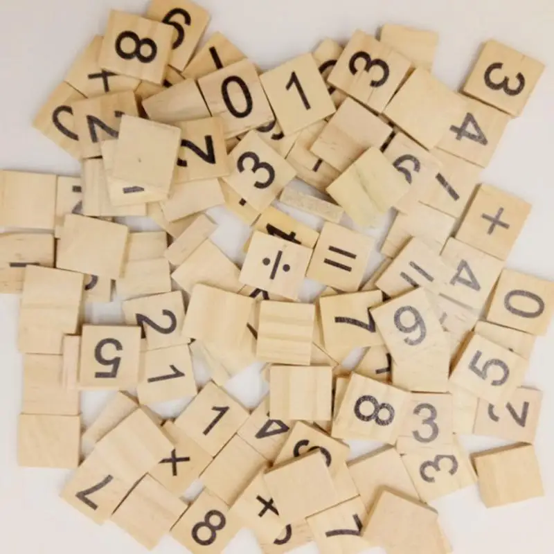 100 шт. набор букв слово Скрапбукинг Scrabble цифры и алфавит плитка деревянная