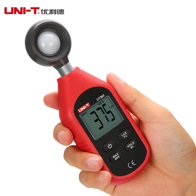 Фотометр UNI-T UT383 Luxmeter 200000 Lux цифровой измеритель освесветильник ности |