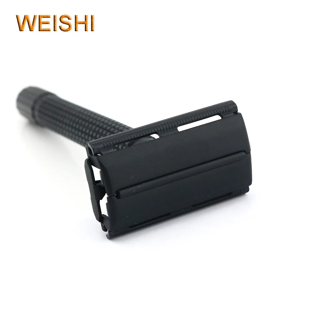 Double Edge Safety Razor Shaving Black Manual Classic Style Brass Long Anti Slip handle 9306-HL WEISHI 1PCS/LOT NEW | Красота и