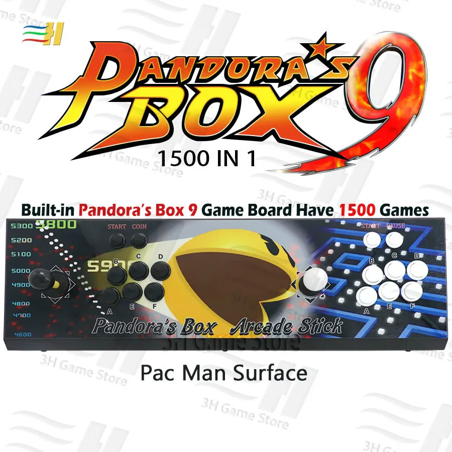 Новинка Pandora box 9 аркадная игровая консоль 1500 В 1 видео игра HDMI VGA usb джойстик для ПК ps3 tv pacman pandora's box 5S 6s 7