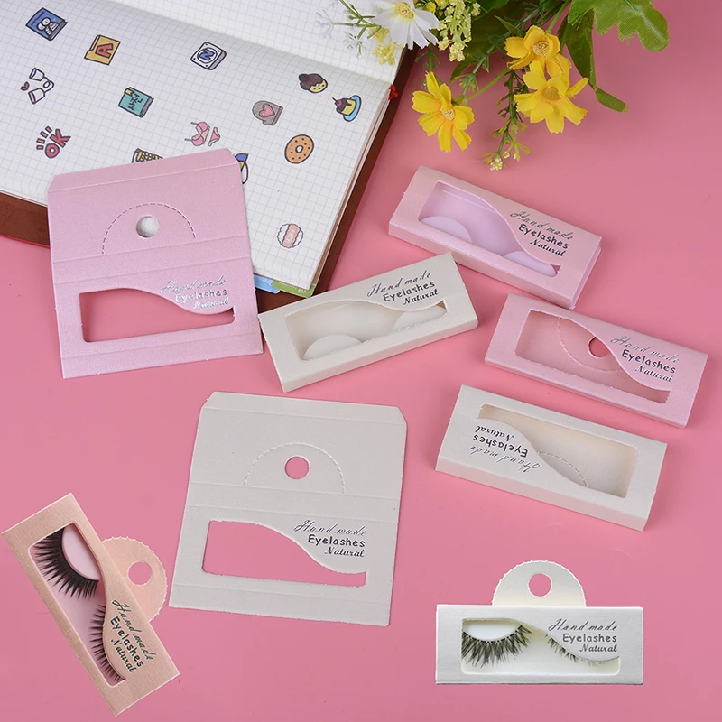 Прозрачные лотки для ресниц 10 комплектов прозрачная коробка с крышкой бежевого и