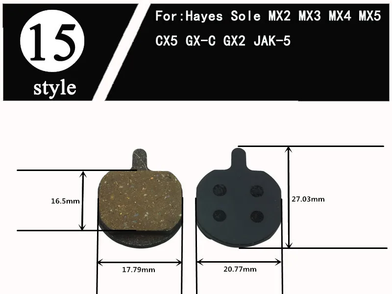 4 пары велосипедных дисковых тормозных колодок для Hayes TEKTRO ZOOM MAGURA FORMULA SHIMANO M355 AVID Zoom Organic MTB горный велосипед - Цвет: Style 15