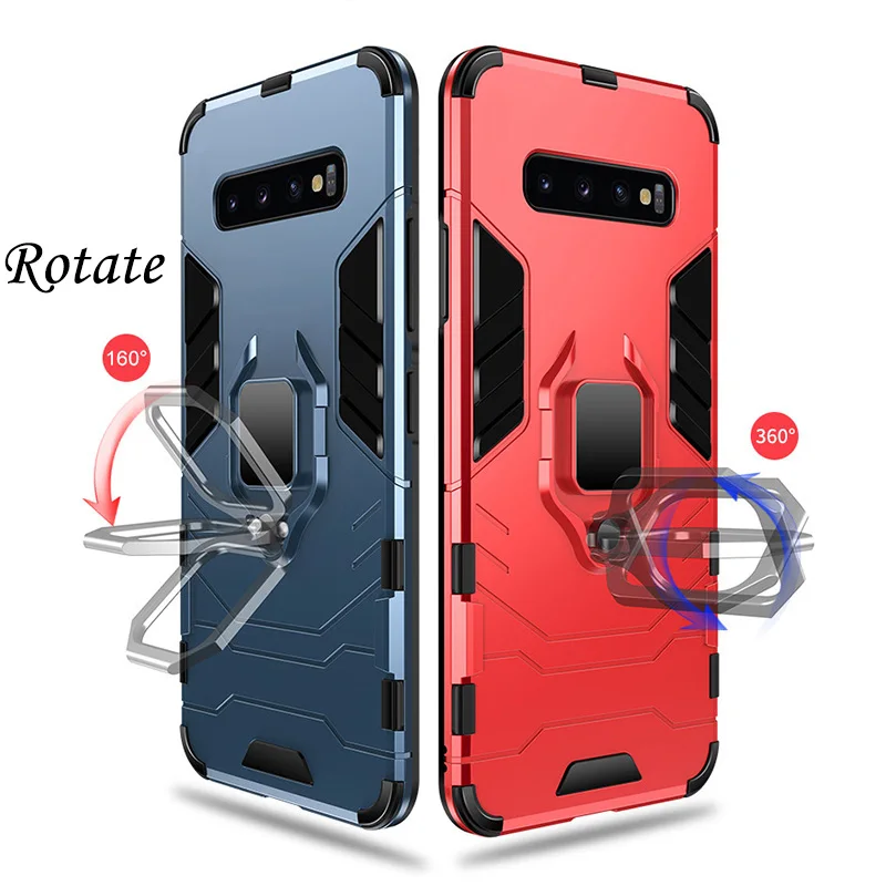 Ударопрочный чехол для Samsung Note 9 8 A30 A50 Galaxy S10 S8 S9 Plus телефона с кольцом на палец |
