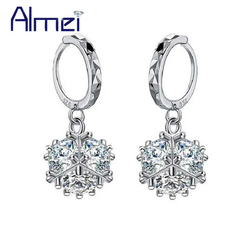 Almei 15% скидка серьги для женщин висячие с камнями подарки CZ камень длинные женские