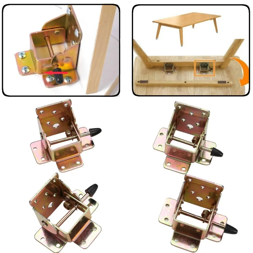 4 шт./лот фиксирующий складной кронштейн складные ножки для стола петли с винтами