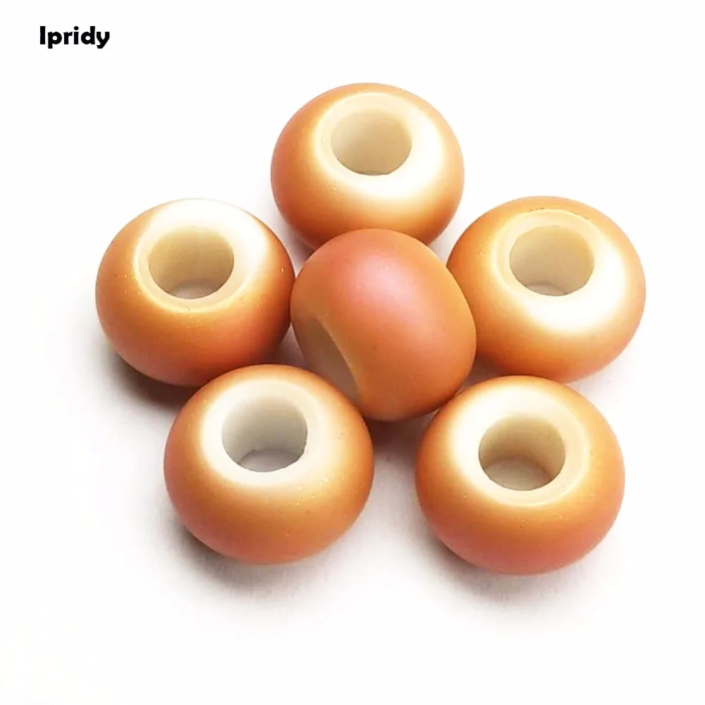 10 шт./лот цветные стеклянные бусины Rondelle с покрытием 15 мм Европейские Бусины