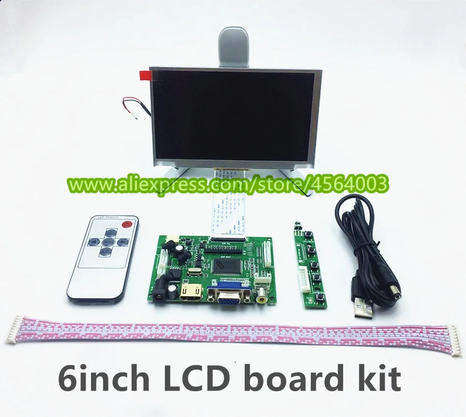 ЖК дисплей 800*480 6 дюймов управление монитором TM060RDH01 доской драйвера HDMI VGA 2AV для
