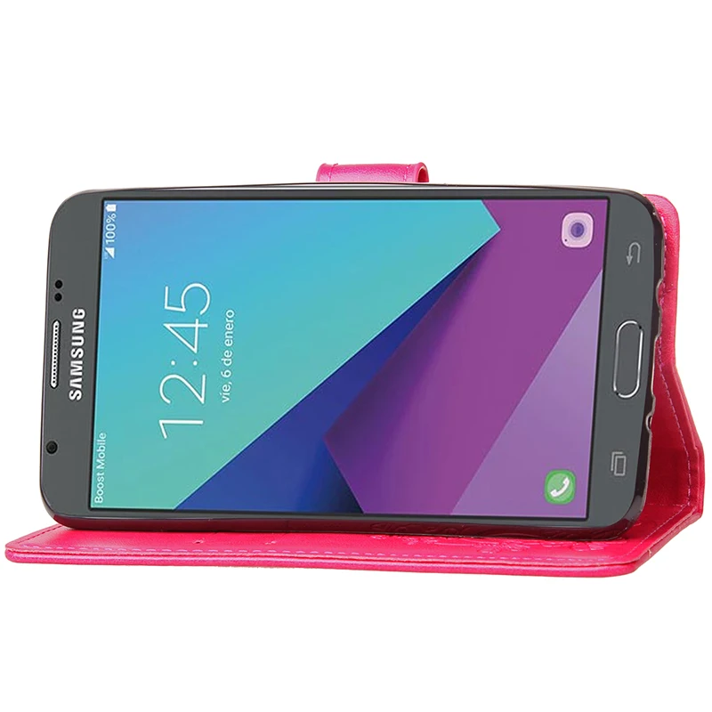 Чехол для телефона Samsung Galaxy J3 2017 US 5 0 дюйма флип чехол из искусственной кожи и ТПУ в