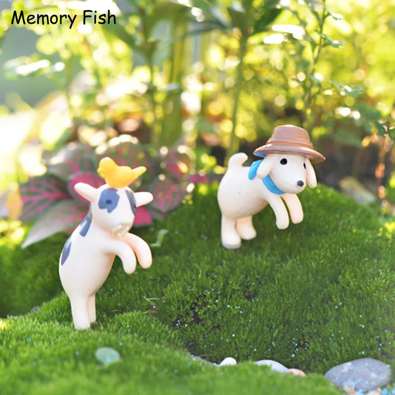 Аниме забавная милая собака корова микро садовая фигурка суккуленты/кукольный