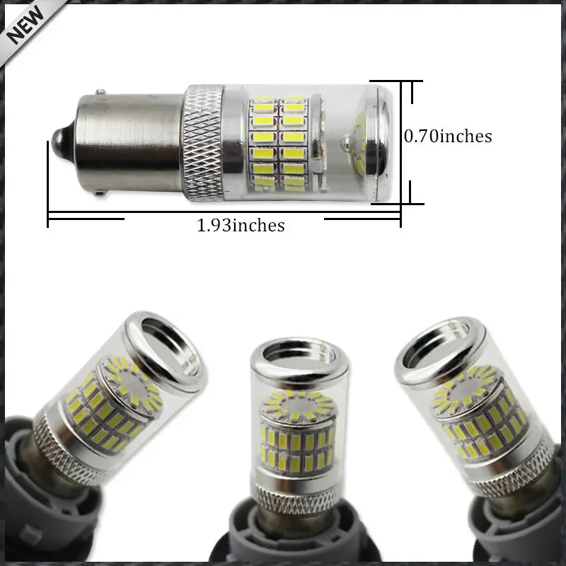 (2) CANbus Error Free HID Белый 1156 48-SMD зеркальный отражатель светодиодный ные лампы для