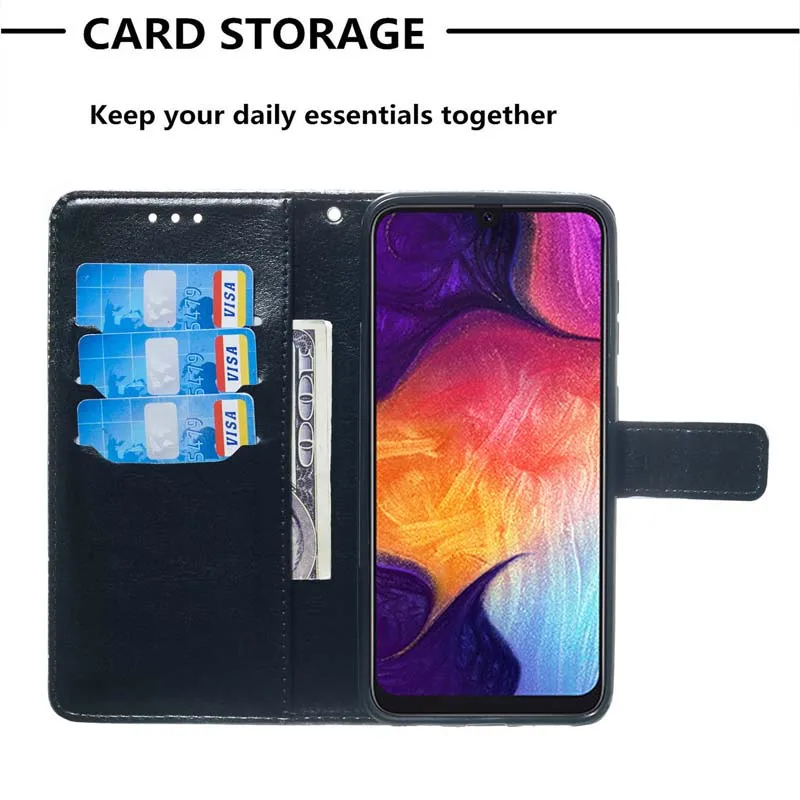 Шикарный кожаный футляр для samsung Galaxy A10 A20 A30 A40 A50 A70 M10 M20 M30 S10e S8 S9 S10 J4 J6 плюс A9 A7 A750 чехол