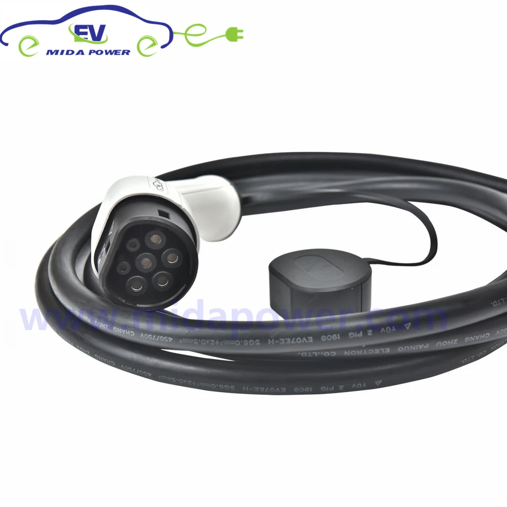 5 метровый 32A 1 фазный Тип 2 EV зарядный шнур IEC 62196 Mennekes удлинитель|ЗУ и оборудование