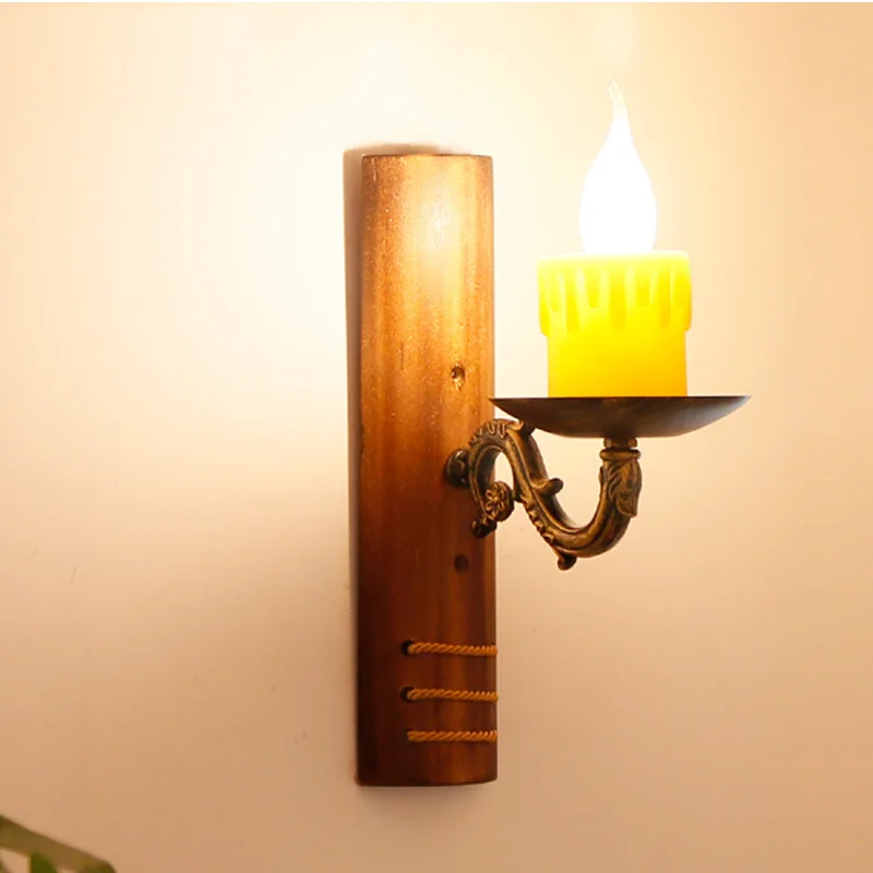 Антикварная Свеча Бра настенный светильник s творческий Китайский для спальни