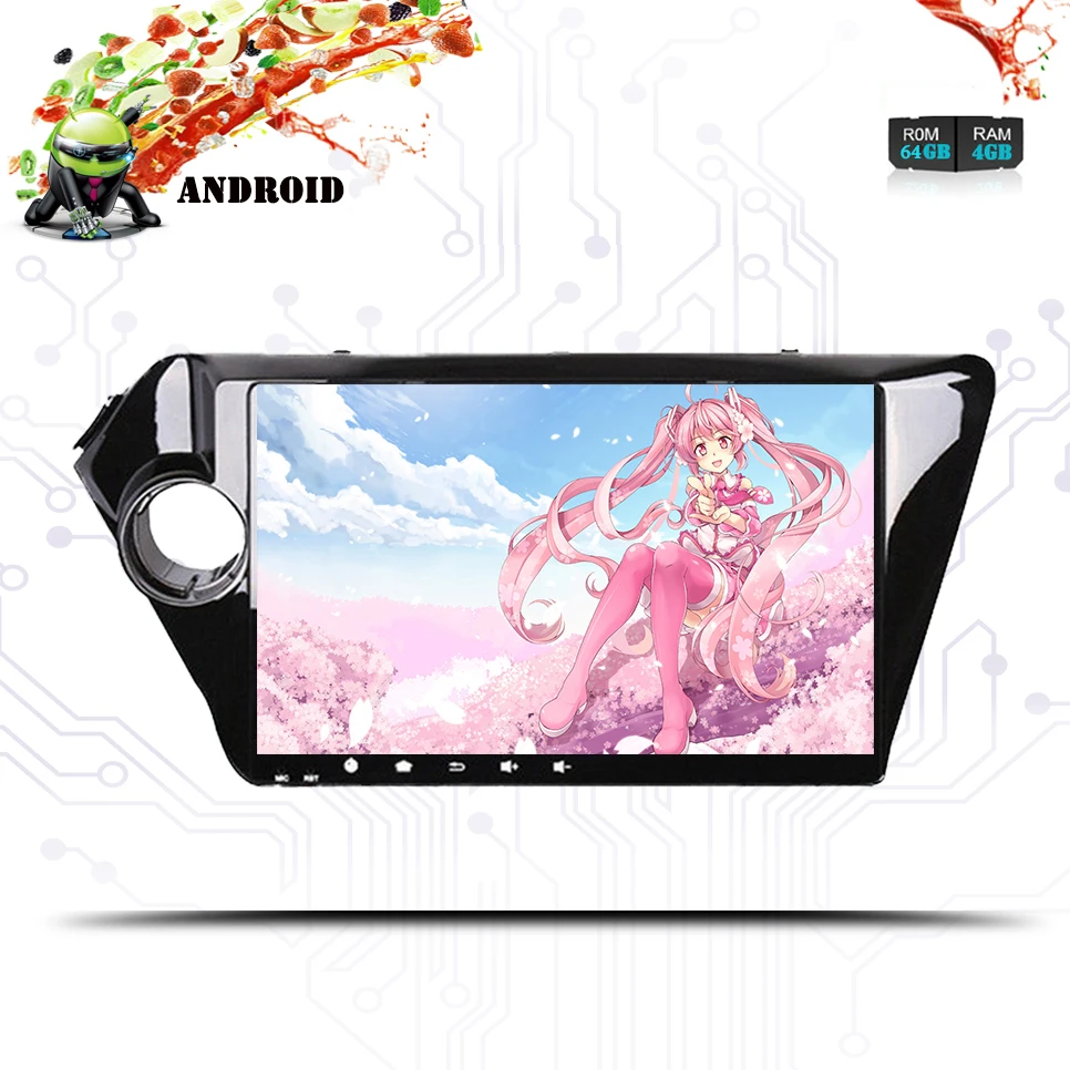 IPS android 9 0 4G + 64G автомобильный dvd плеер gps навигация для Kia k2 RIO 2010 2011 2012 2013 2014 2015 Радио